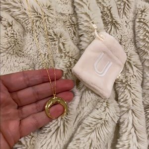 UNCOMMON JAMES Gold Crescent Necklace